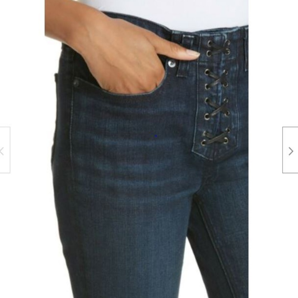 SOLD Veronica Beard Carolyn Lace Up Fly Mini Boot - Picture 3 of 8